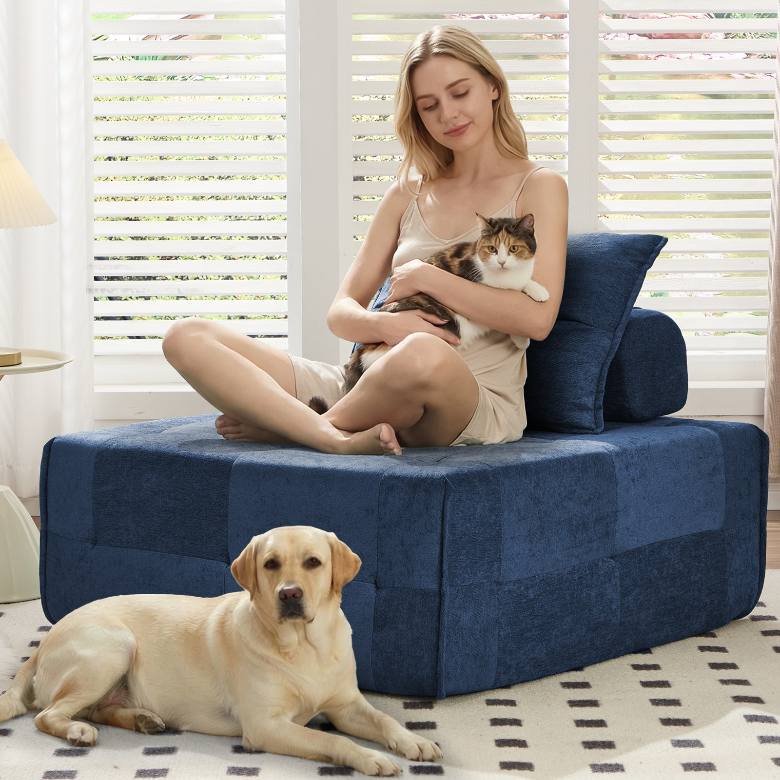 Modular Sectional Sofa With Deep Seat And Adjustable Backrest_voghion.com